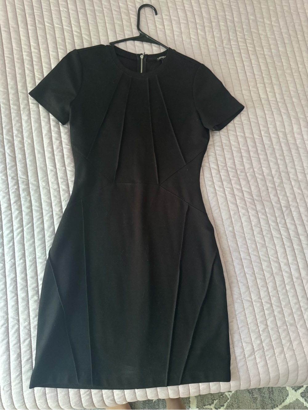 Express Black Short-Sleeve Mini Dress